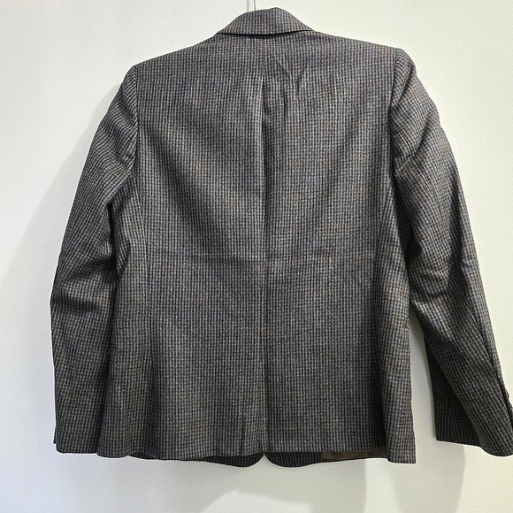 Women's Wool Gray Plaid Lined Blazer size 8P - Picture 13 of 15